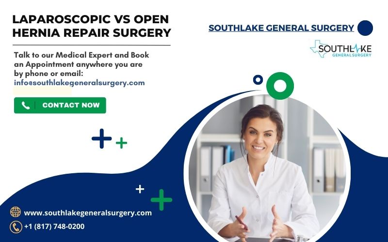 Laparoscopic vs open hernia repair surgery