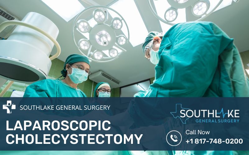 A person undergoing laparoscopic cholecystectomy to remove gallstones