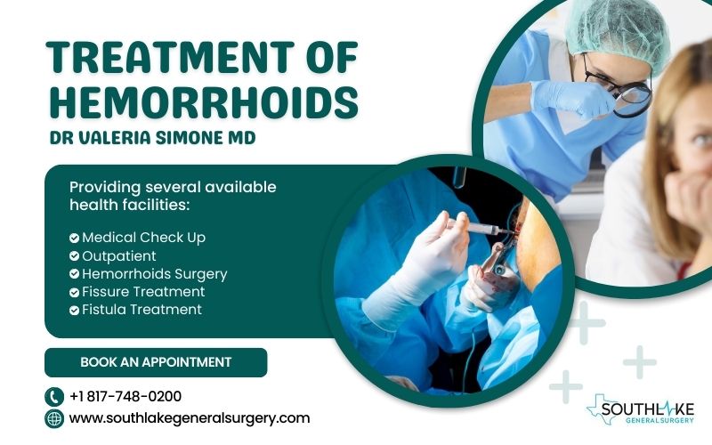 Image of a person with a medical procedure to treat hemorrhoids.