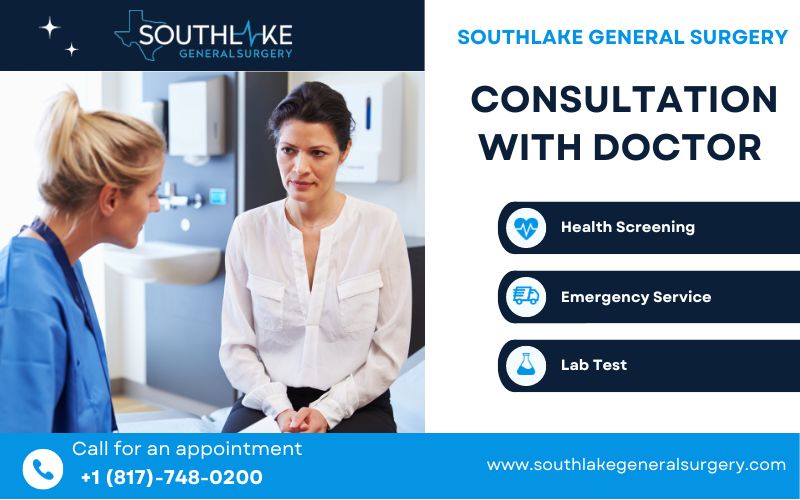 Doctor consulting a patient; representing expert medical advice.